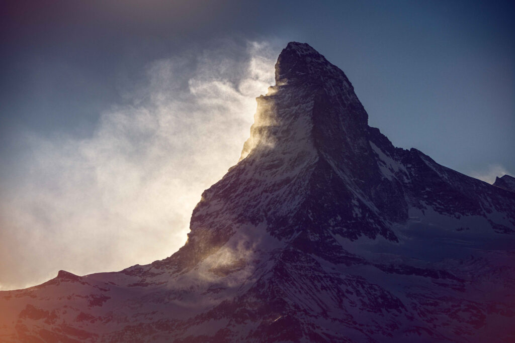Matterhorn mit Windfahnen