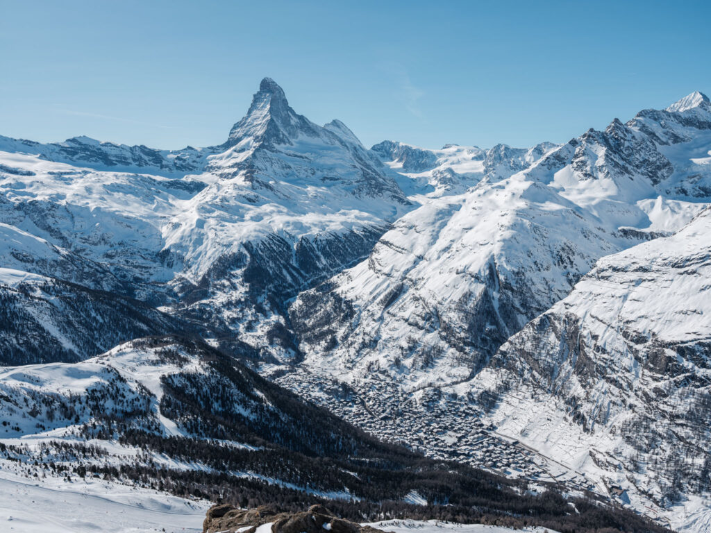 Aussicht auf Matterhorn vom Rothorn aus
