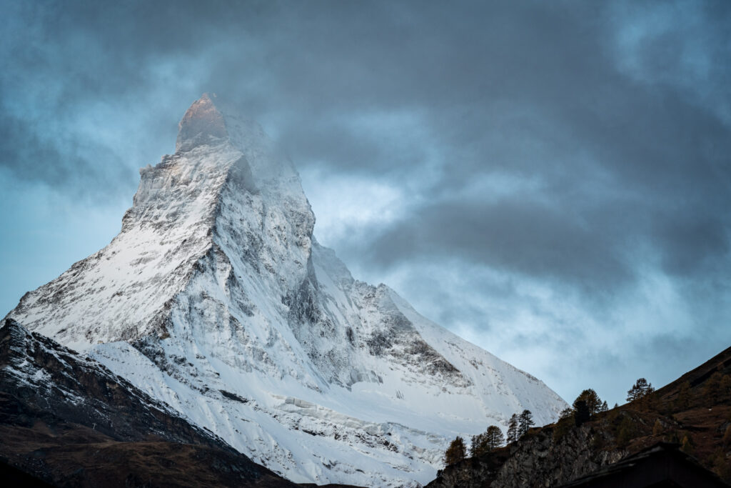 Das Matterhorn in den Morgenstunden.