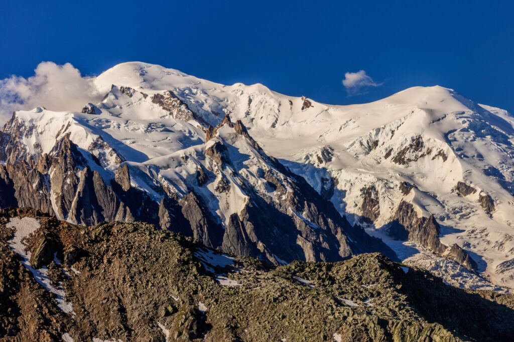 Mont Blanc is the highest mountain of historic Europe (4810 m altitude)