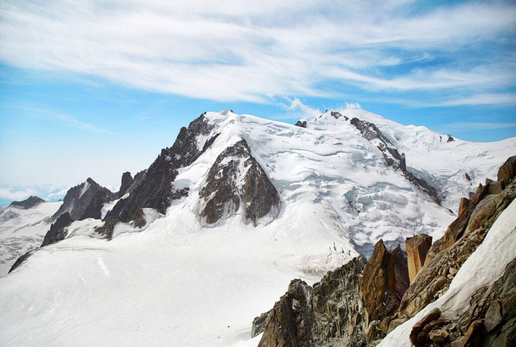 View of Chamonix Mont Blanc Massif, French Alps
