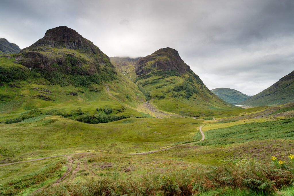 Green mountains at Glencoe in the Scottish Highlands