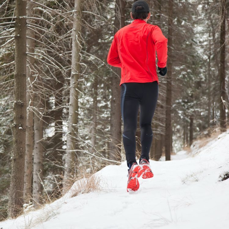 Winter trail running